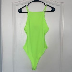 Neon Green F21 bodysuit, size M